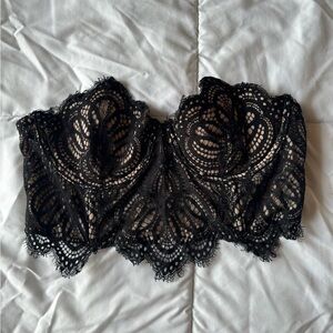 Dynamite - Strapless Cropped Corset Bustier - Small